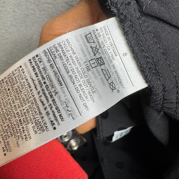 Old Navy Pixie Skinny High Rise Secret Pockets NWT Sz 8 Black Velvet Polka Dot - Picture 10 of 10